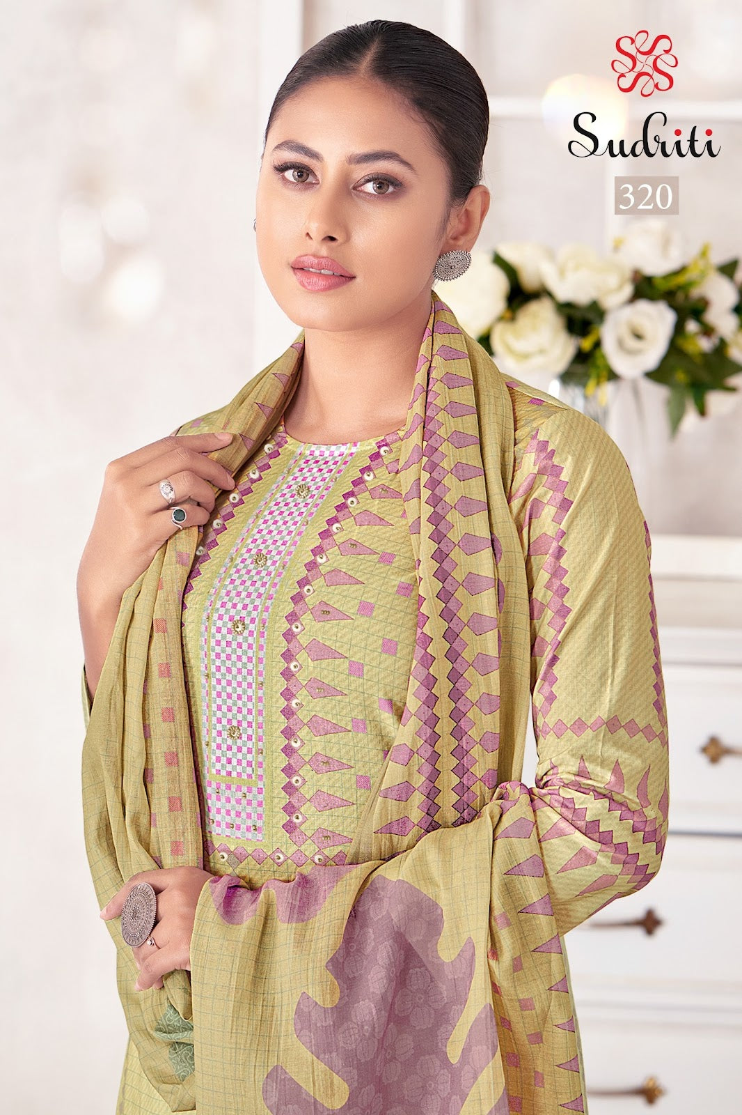 Magic Strip Sudriti Sahiba Pure Cotton Plazzo Style Suits Exporter Gujarat