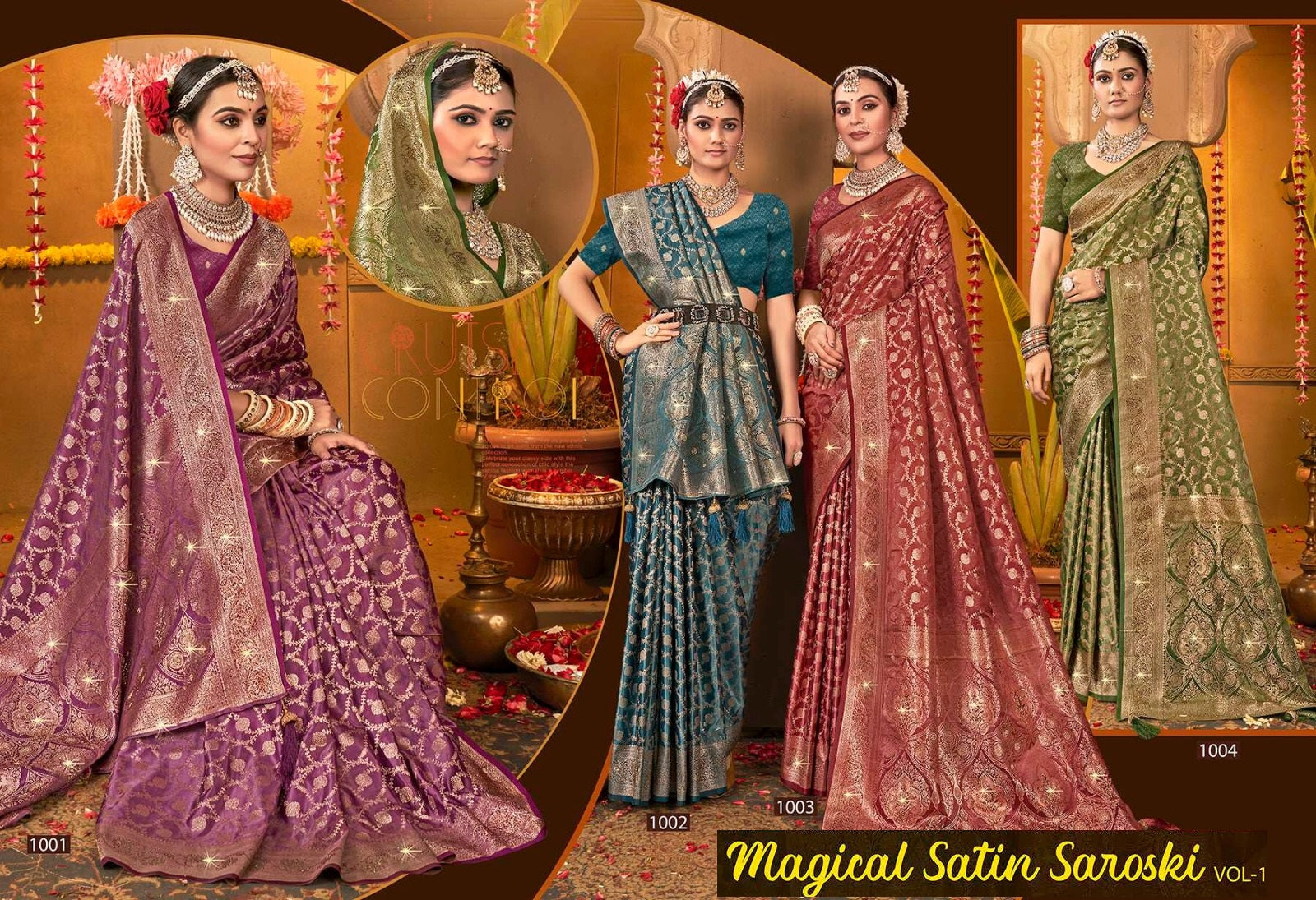 Magical Satin Saroski Vol 1 Saroj Silk Sarees Supplier Gujarat
