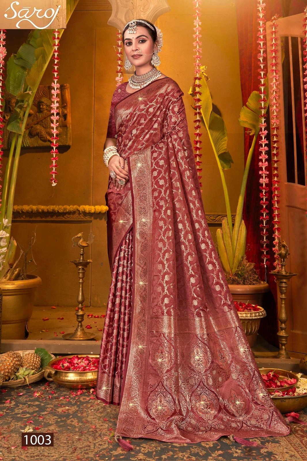 Magical Satin Saroski Vol 1 Saroj Silk Sarees Supplier Gujarat