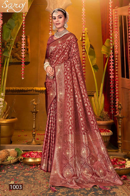 Magical Satin Saroski Vol 1 Saroj Silk Sarees Supplier Gujarat