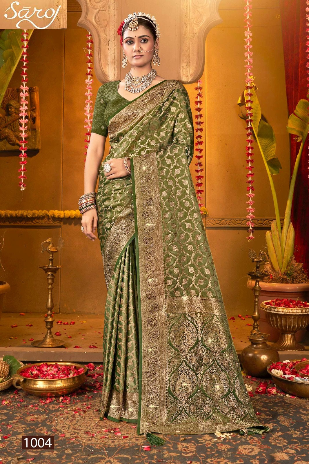 Magical Satin Saroski Vol 1 Saroj Silk Sarees Supplier Gujarat