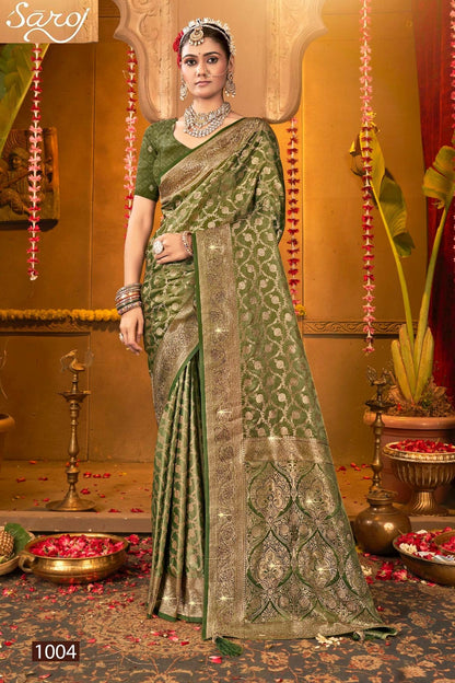 Magical Satin Saroski Vol 1 Saroj Silk Sarees Supplier Gujarat