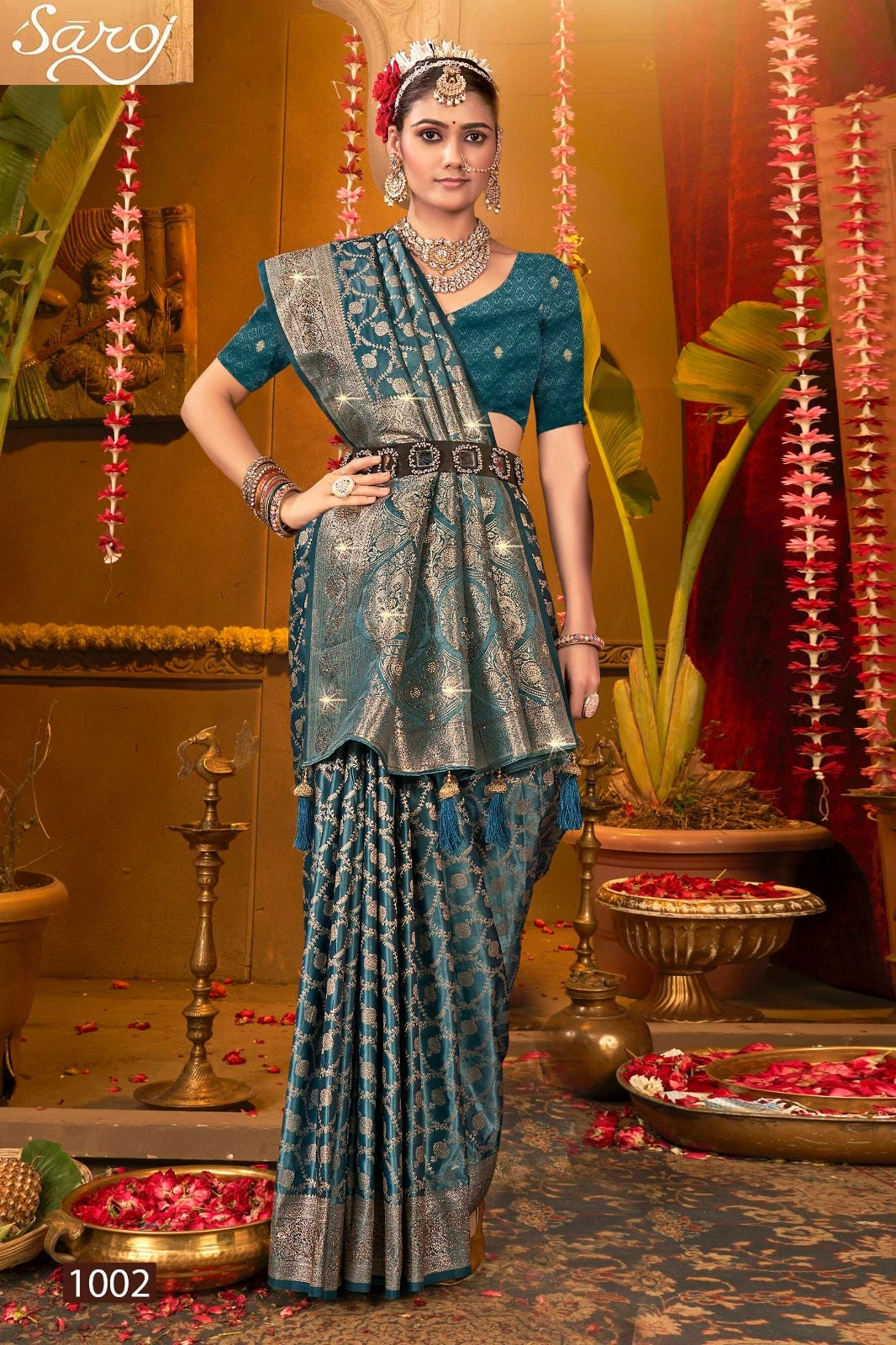 Magical Satin Saroski Vol 1 Saroj Silk Sarees Supplier Gujarat