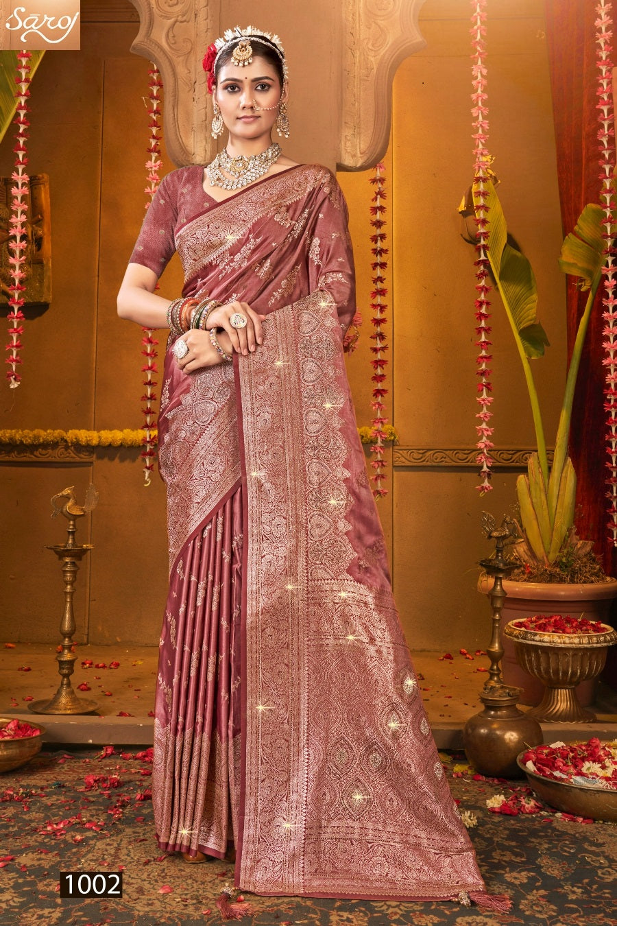 Magical Satin Saroski Vol 2 Saroj Silk Sarees Exporter Gujarat