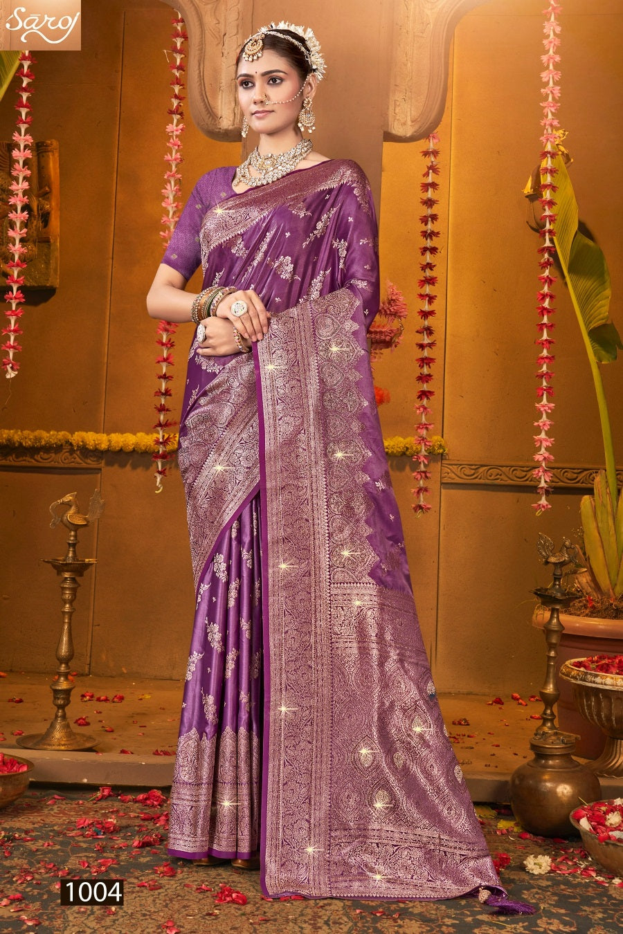 Magical Satin Saroski Vol 2 Saroj Silk Sarees Exporter Gujarat