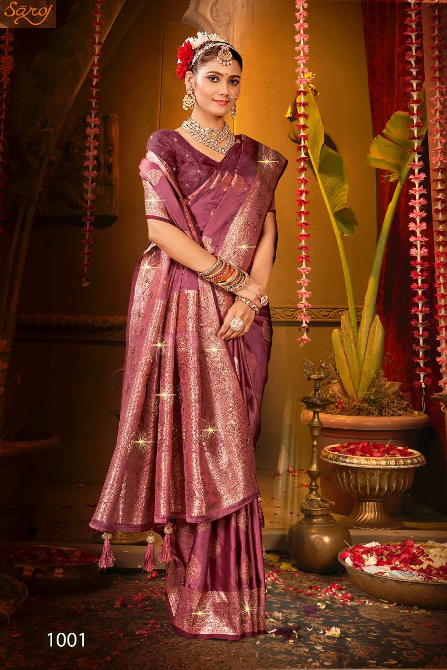 Magical Satin Saroski Vol 3 Saroj Silk Sarees Wholesaler Gujarat