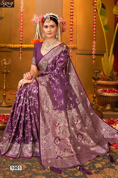 Magical Satin Saroski Vol 4 Saroj Silk Sarees Wholesale
