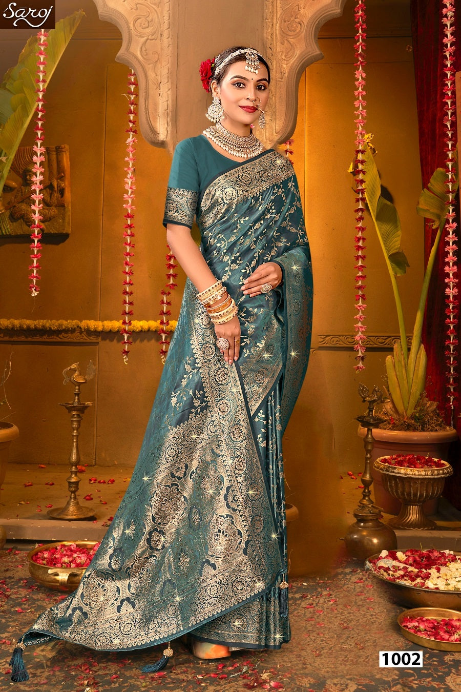 Magical Satin Saroski Vol 4 Saroj Silk Sarees Wholesale