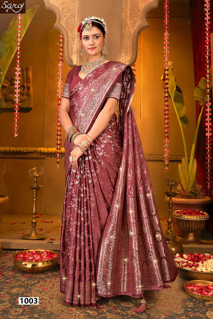 Magical Satin Saroski Vol 4 Saroj Silk Sarees Wholesale