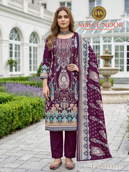 Mah E Noor Harshit Fashion Viscose Reyon Karachi Salwar Suits Manufacturer Ahmedabad