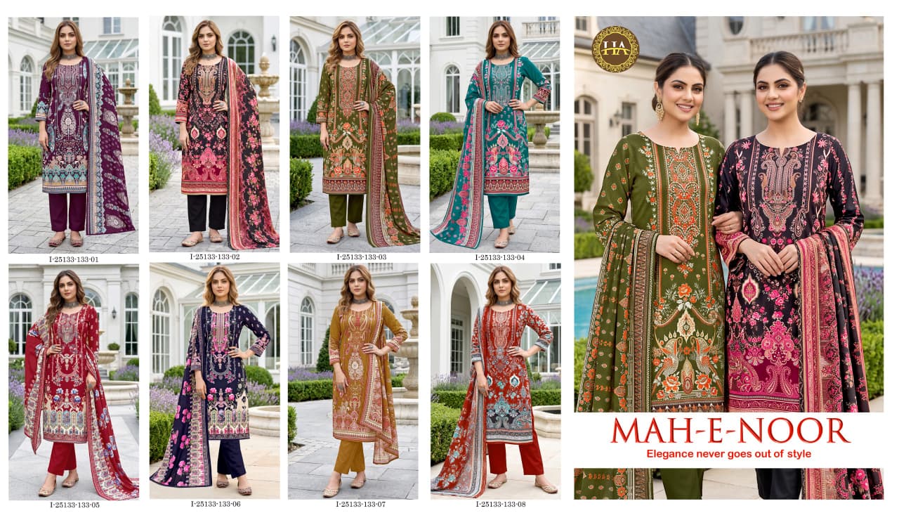 Mah E Noor Harshit Fashion Viscose Reyon Karachi Salwar Suits Manufacturer Ahmedabad