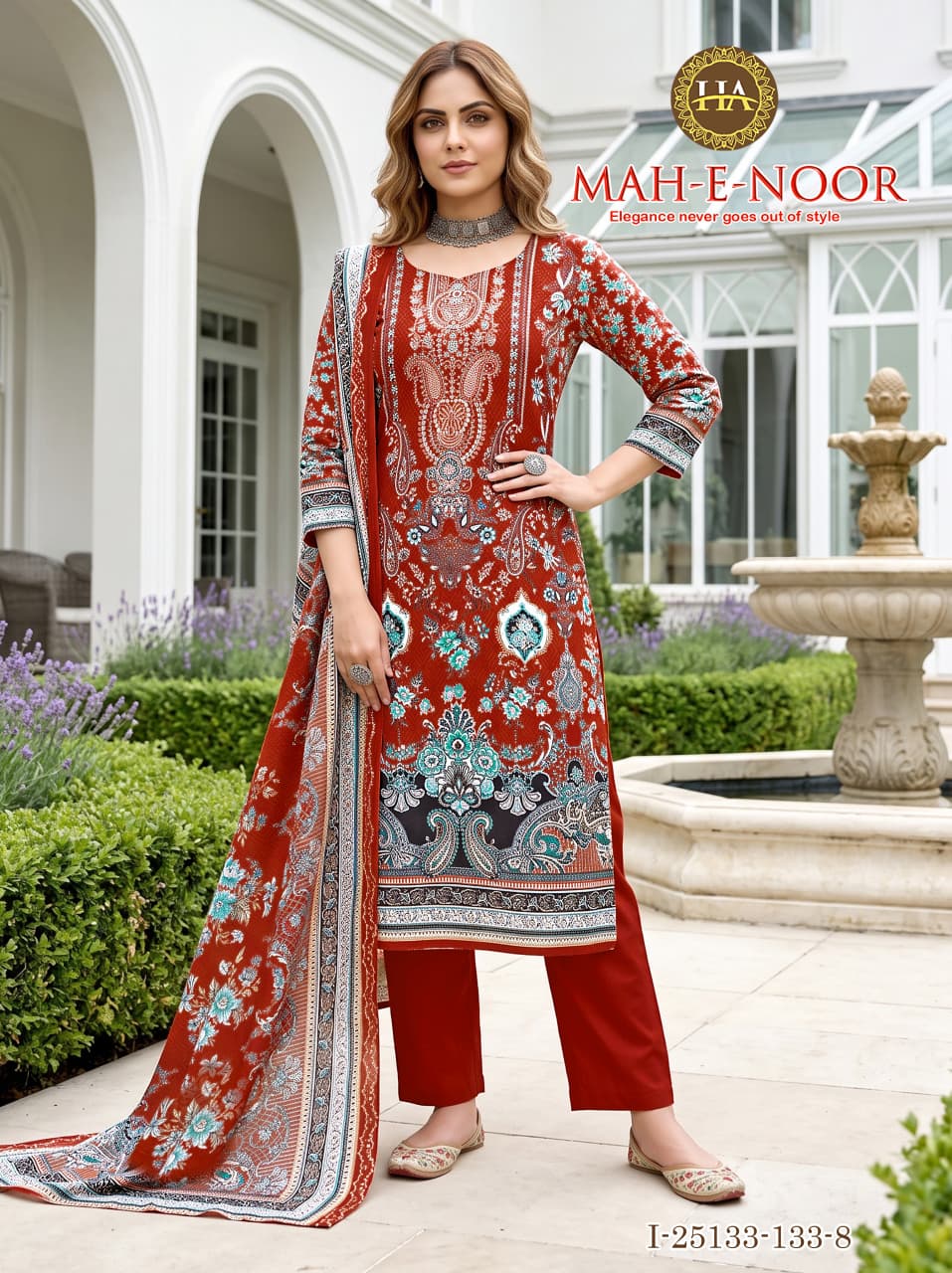 Mah E Noor Harshit Fashion Viscose Reyon Karachi Salwar Suits Manufacturer Ahmedabad