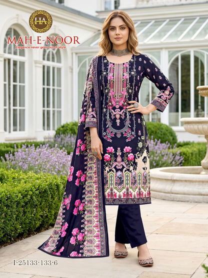 Mah E Noor Harshit Fashion Viscose Reyon Karachi Salwar Suits Manufacturer Ahmedabad