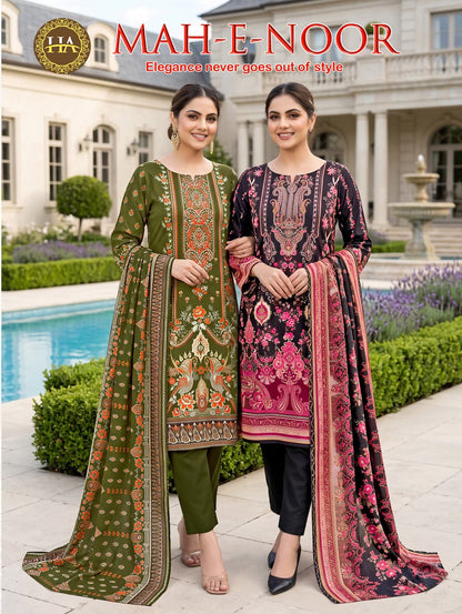 Mah E Noor Harshit Fashion Viscose Reyon Karachi Salwar Suits Manufacturer Ahmedabad