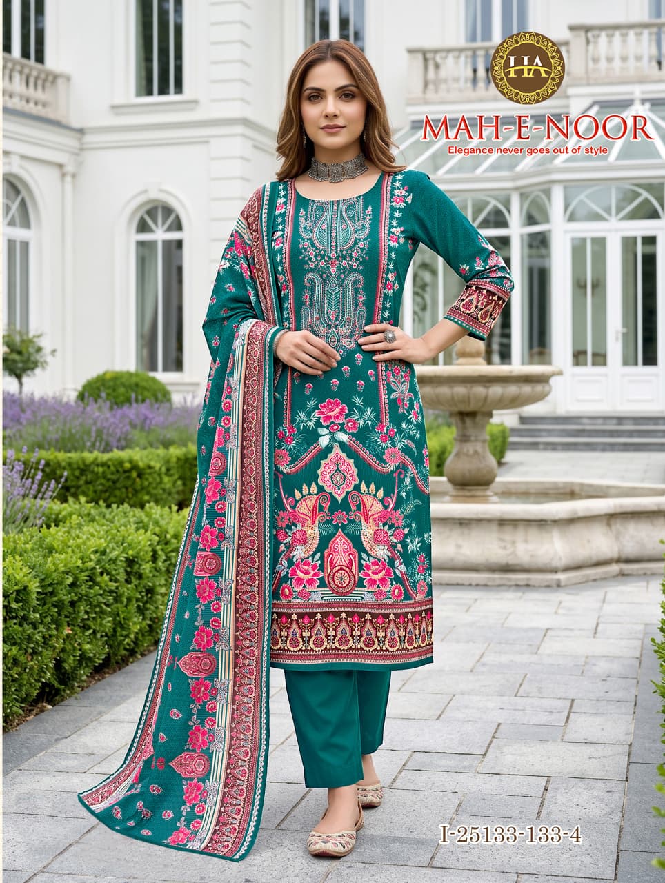 Mah E Noor Harshit Fashion Viscose Reyon Karachi Salwar Suits Manufacturer Ahmedabad