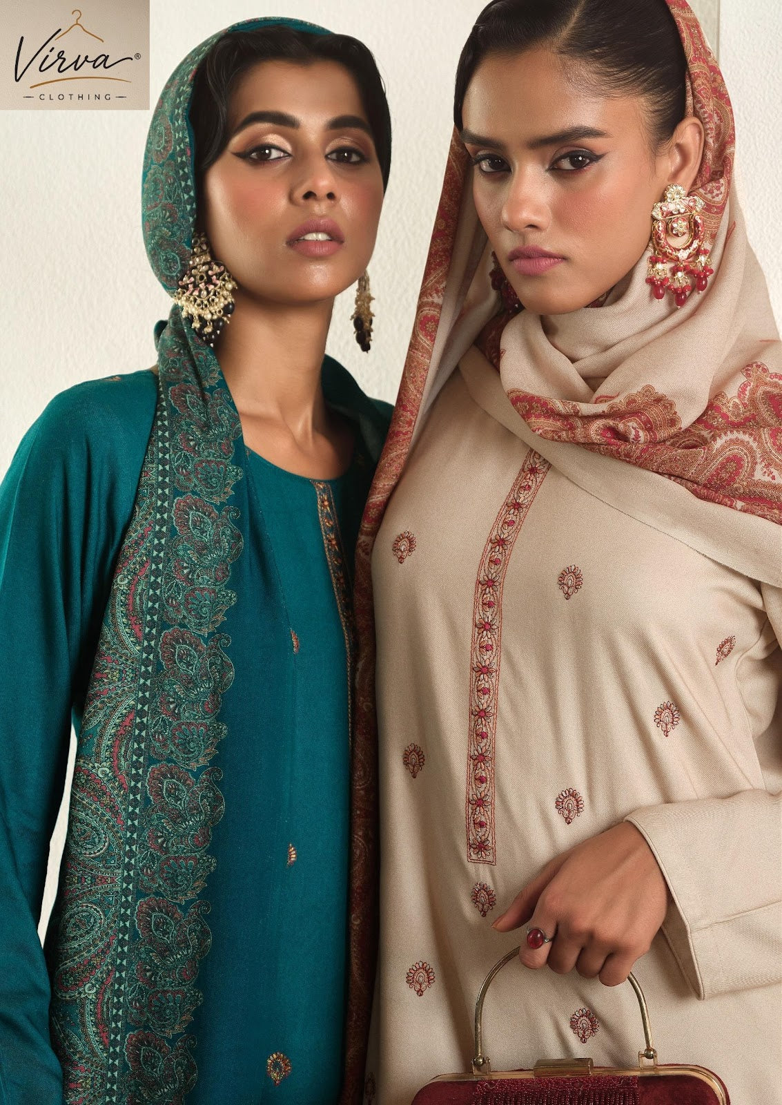 Mah E Noor Virva Viscose Pashmina Suits Exporter Gujarat