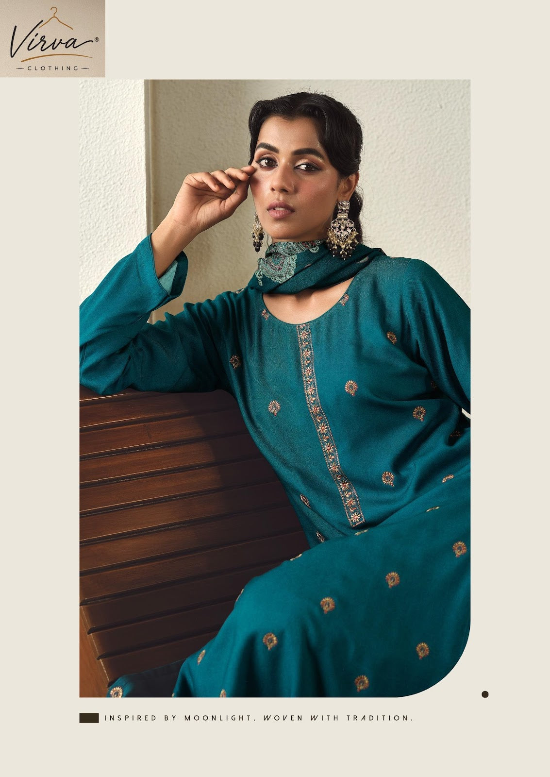 Mah E Noor Virva Viscose Pashmina Suits Exporter Gujarat