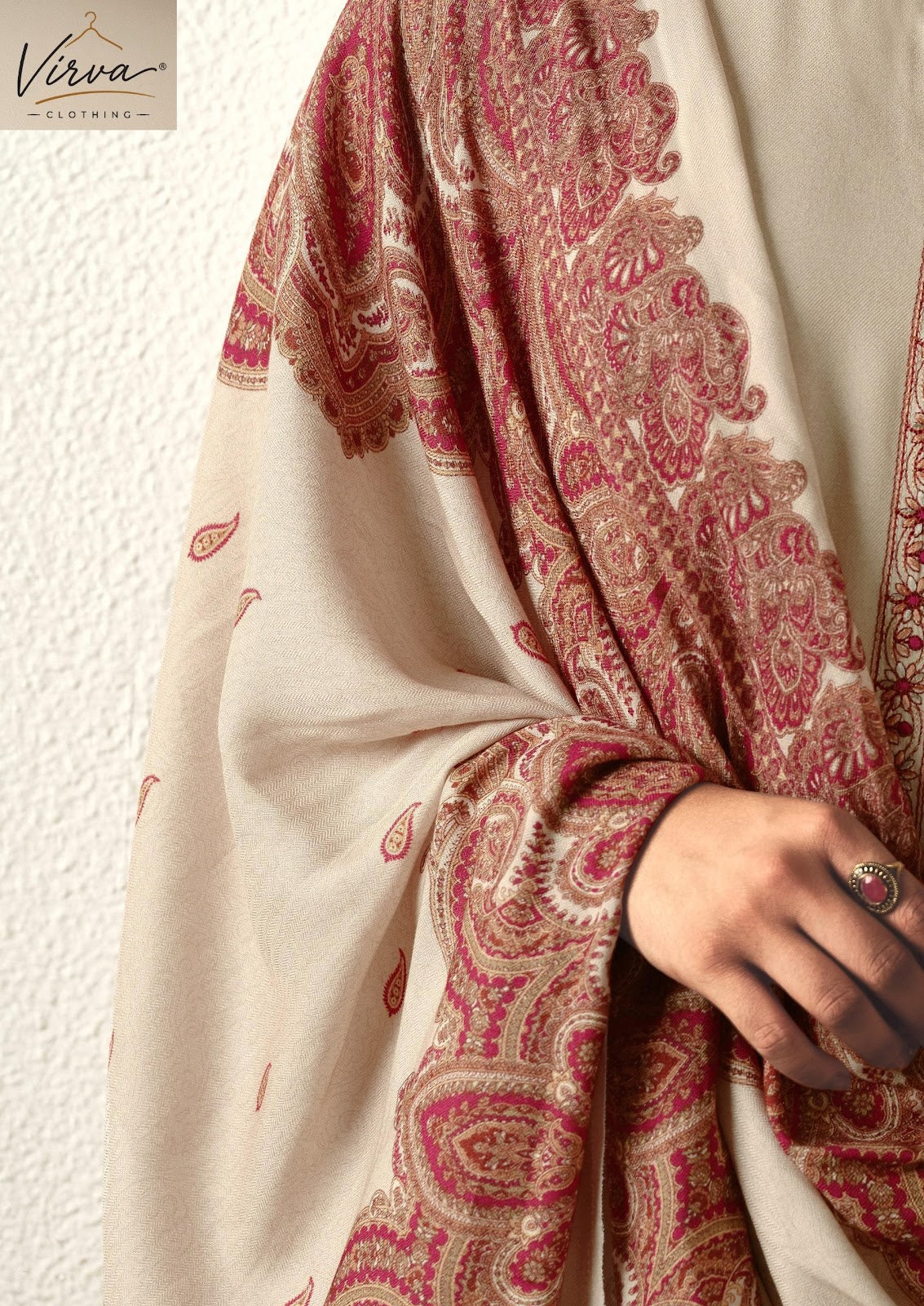 Mah E Noor Virva Viscose Pashmina Suits Exporter Gujarat