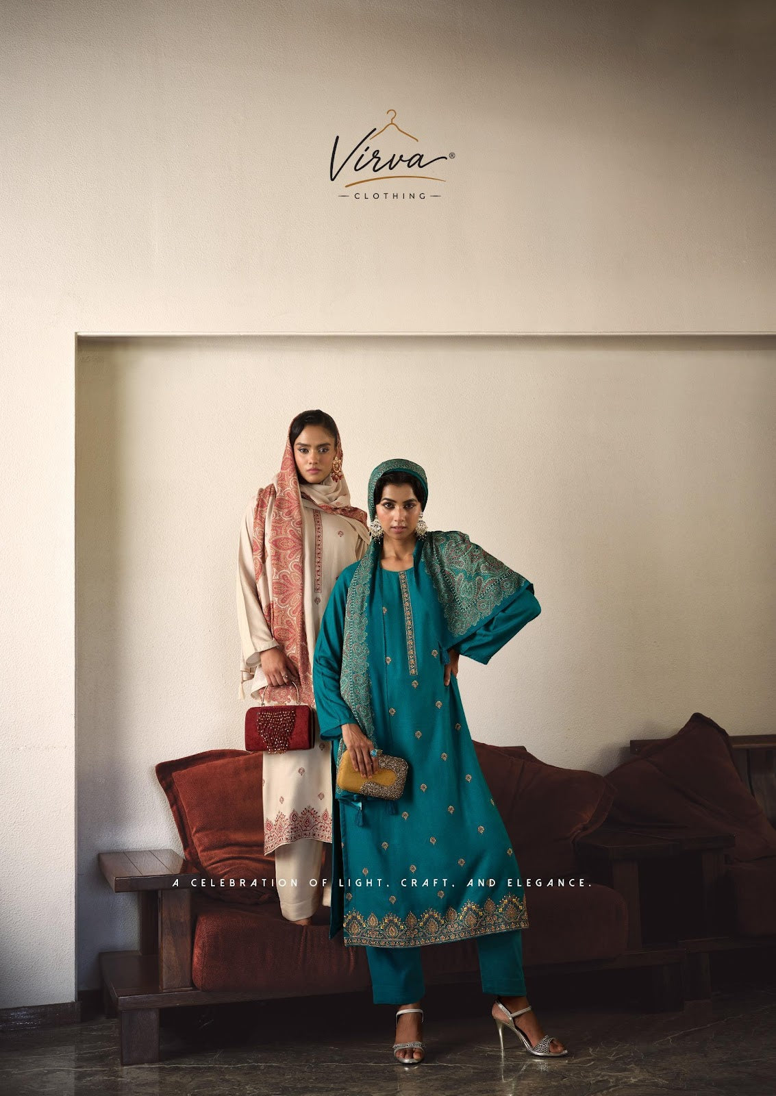 Mah E Noor Virva Viscose Pashmina Suits Exporter Gujarat