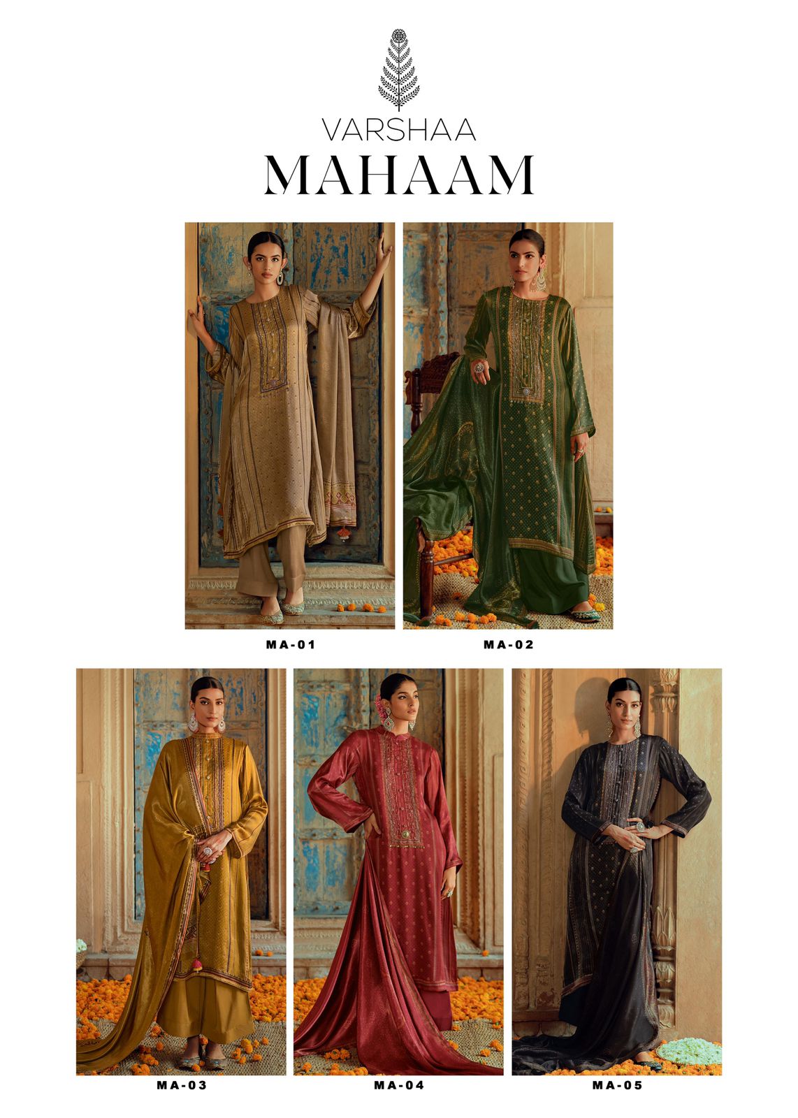 Mahaam Varsha Fashions Viscose Pashmina Suits Supplier Gujarat