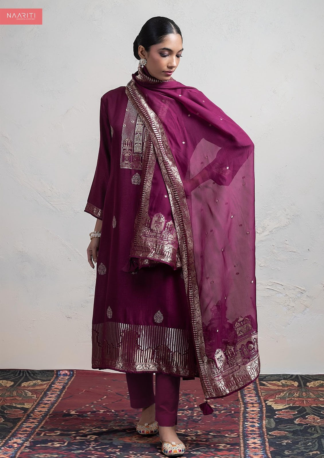 Mahal Naariti Silk Pant Style Suits Wholesaler