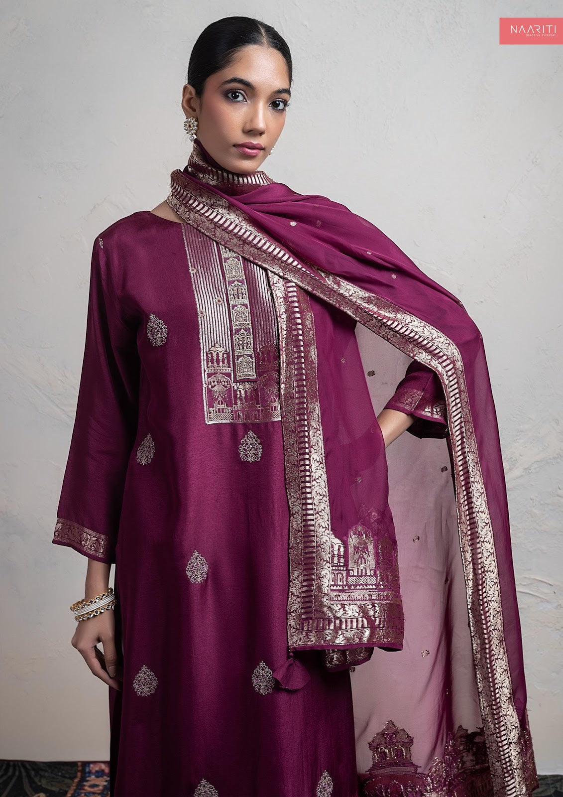 Mahal Naariti Silk Pant Style Suits Wholesaler