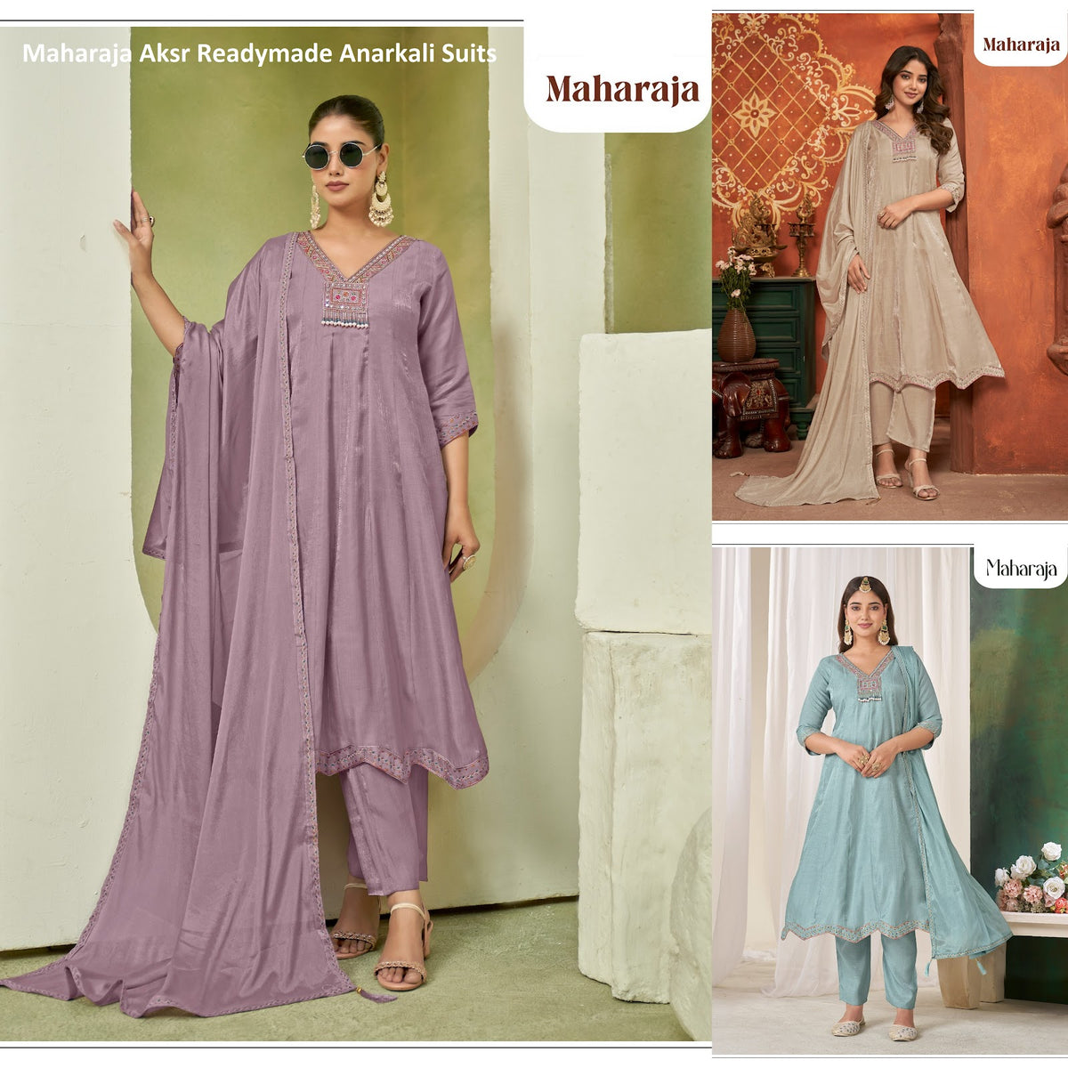 Maharaja Aksr Readymade Anarkali Suits Wholesale Rate