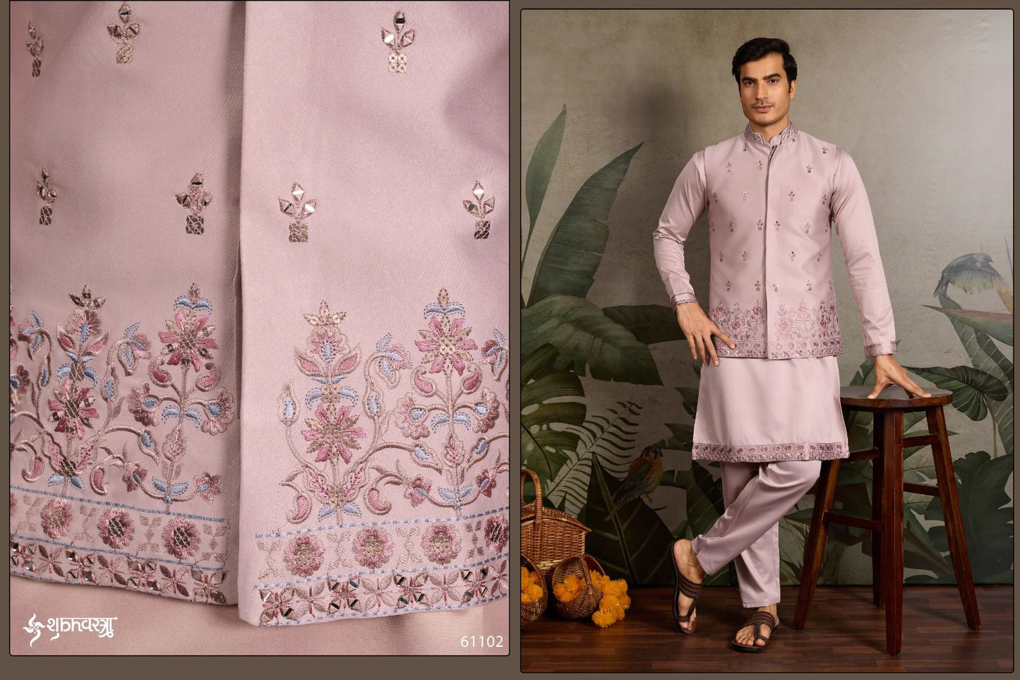 Maharaja Mode With Koti Shubhvastra Silk Mens Kurta Pajama Exporter Gujarat
