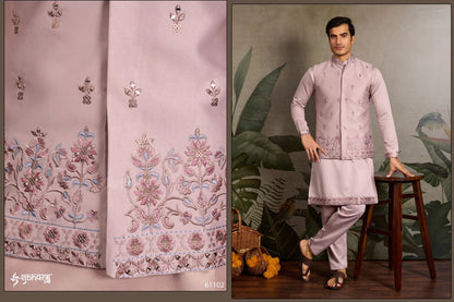 Maharaja Mode With Koti Shubhvastra Silk Mens Kurta Pajama Exporter Gujarat