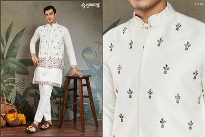 Maharaja Mode With Koti Shubhvastra Silk Mens Kurta Pajama Exporter Gujarat