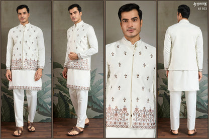 Maharaja Mode With Koti Shubhvastra Silk Mens Kurta Pajama Exporter Gujarat