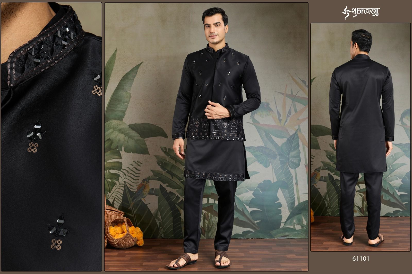Maharaja Mode With Koti Shubhvastra Silk Mens Kurta Pajama Exporter Gujarat