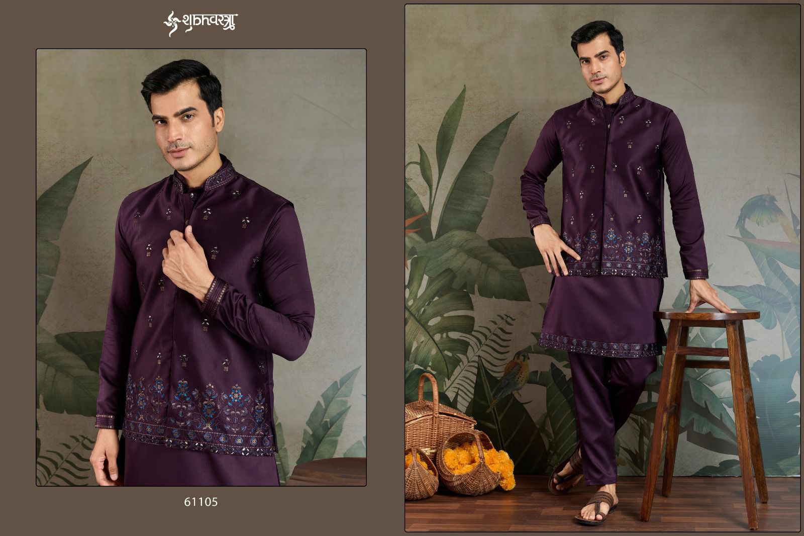 Maharaja Mode With Koti Shubhvastra Silk Mens Kurta Pajama Exporter Gujarat