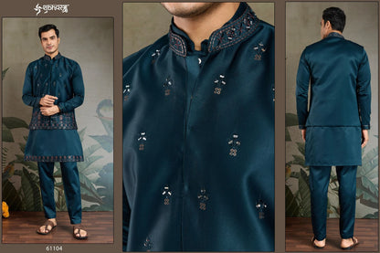 Maharaja Mode With Koti Shubhvastra Silk Mens Kurta Pajama Exporter Gujarat