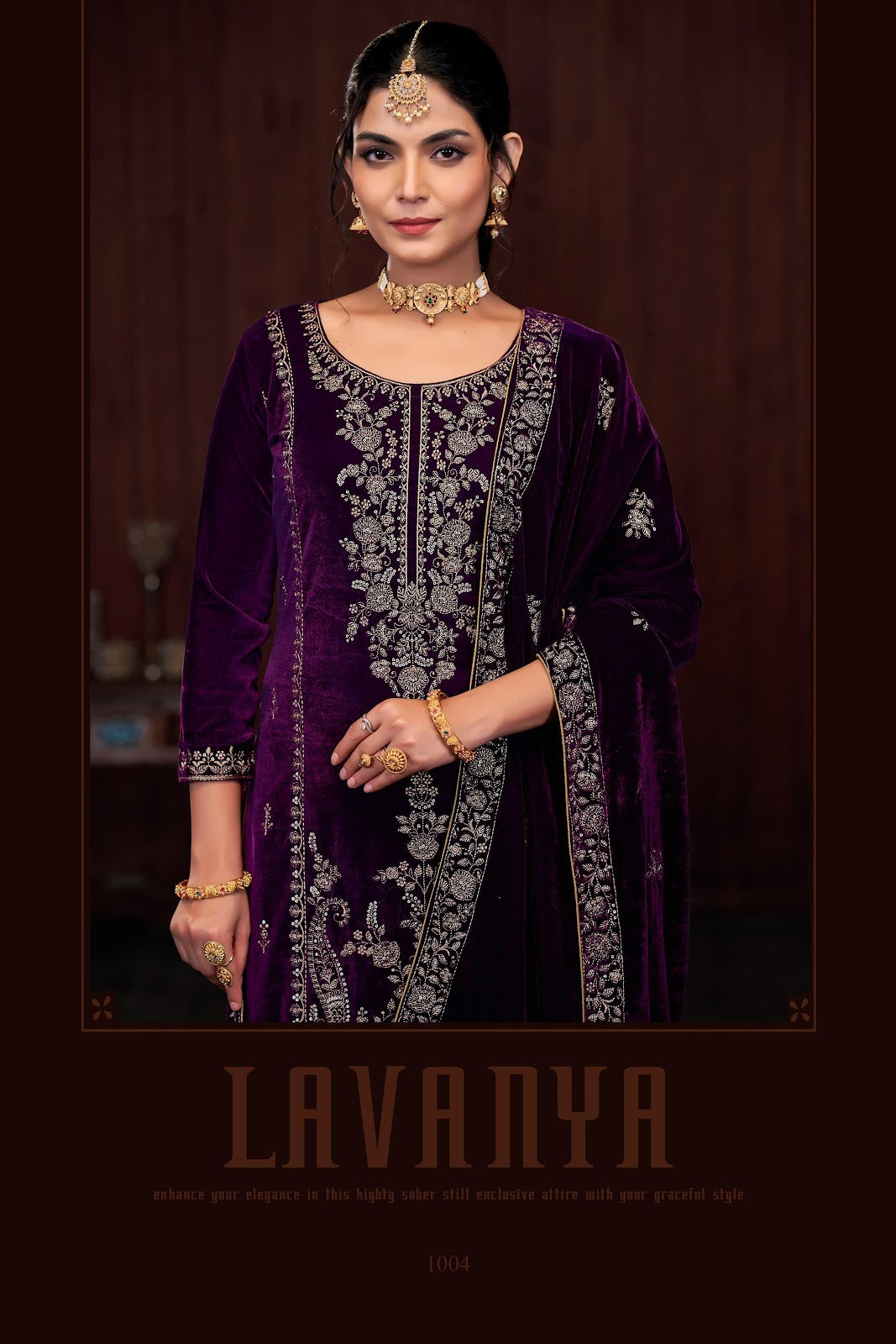 Maharani Apple Velvet Suits Wholesale Price