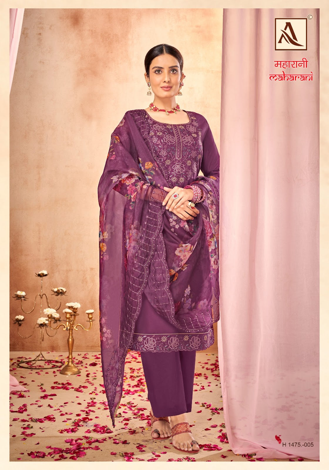 Maharani Edition 3 Alok Viscose Chanderi Pant Style Suits Wholesale