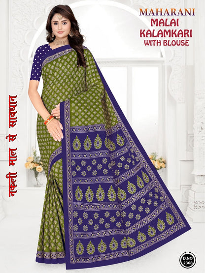 Maharani Malai Kalamkari Maan Cotton Sarees Wholesaler Ahmedabad