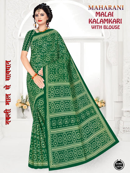Maharani Malai Kalamkari Maan Cotton Sarees Wholesaler Ahmedabad