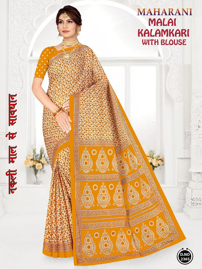 Maharani Malai Kalamkari Maan Cotton Sarees Wholesaler Ahmedabad