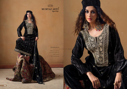 Maharani Mumtaz Arts Crush Velvet Suits Manufacturer India