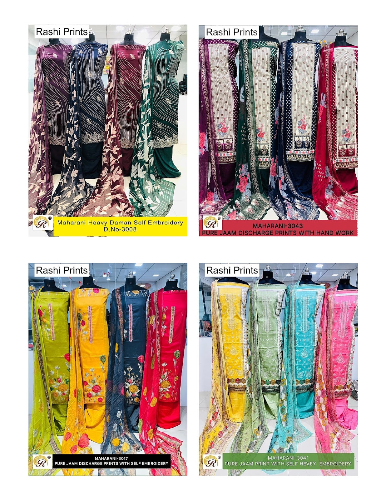 Maharani Rashi Prints Pure Jaam Salwar Suits Supplier