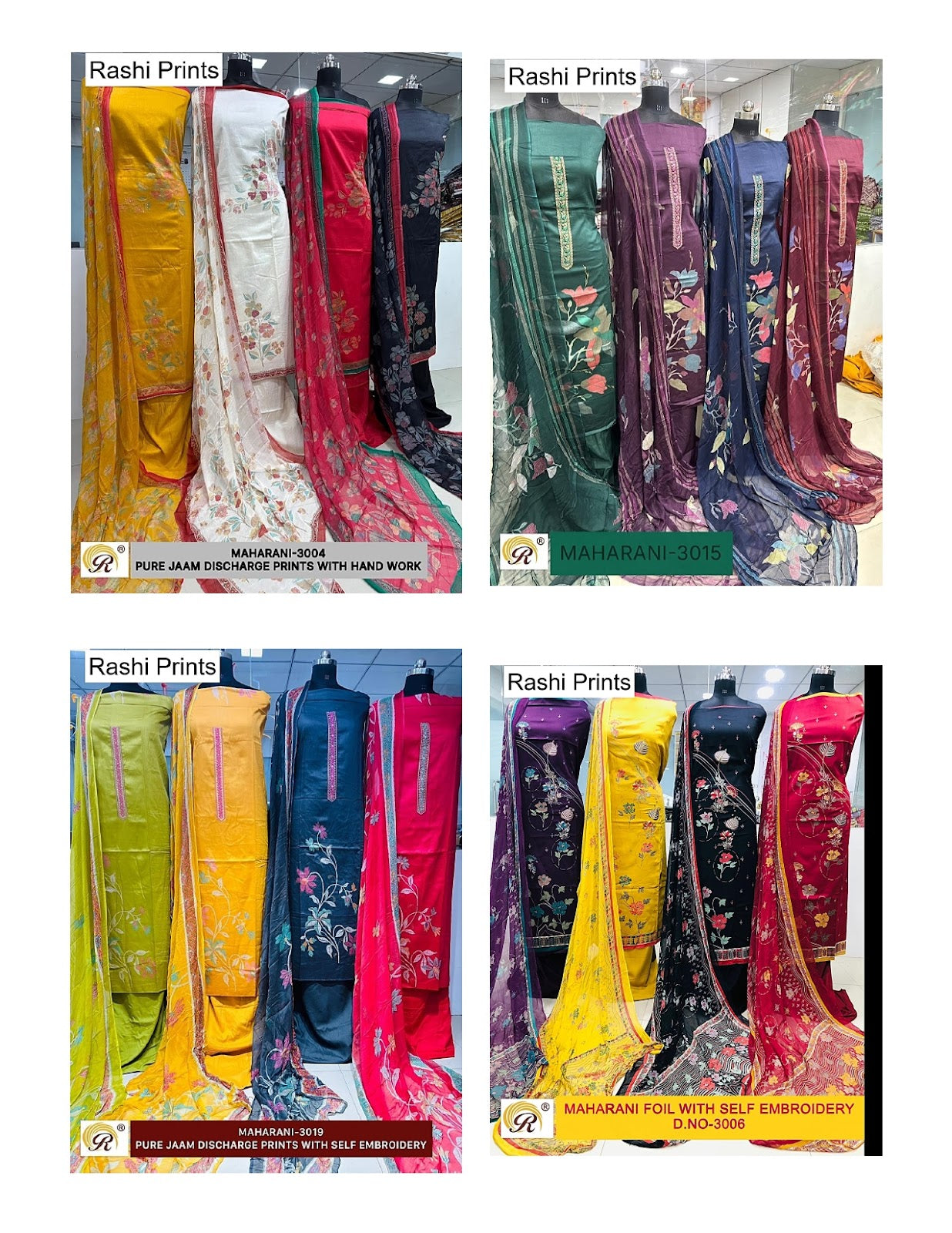 Maharani Rashi Prints Pure Jaam Salwar Suits Supplier