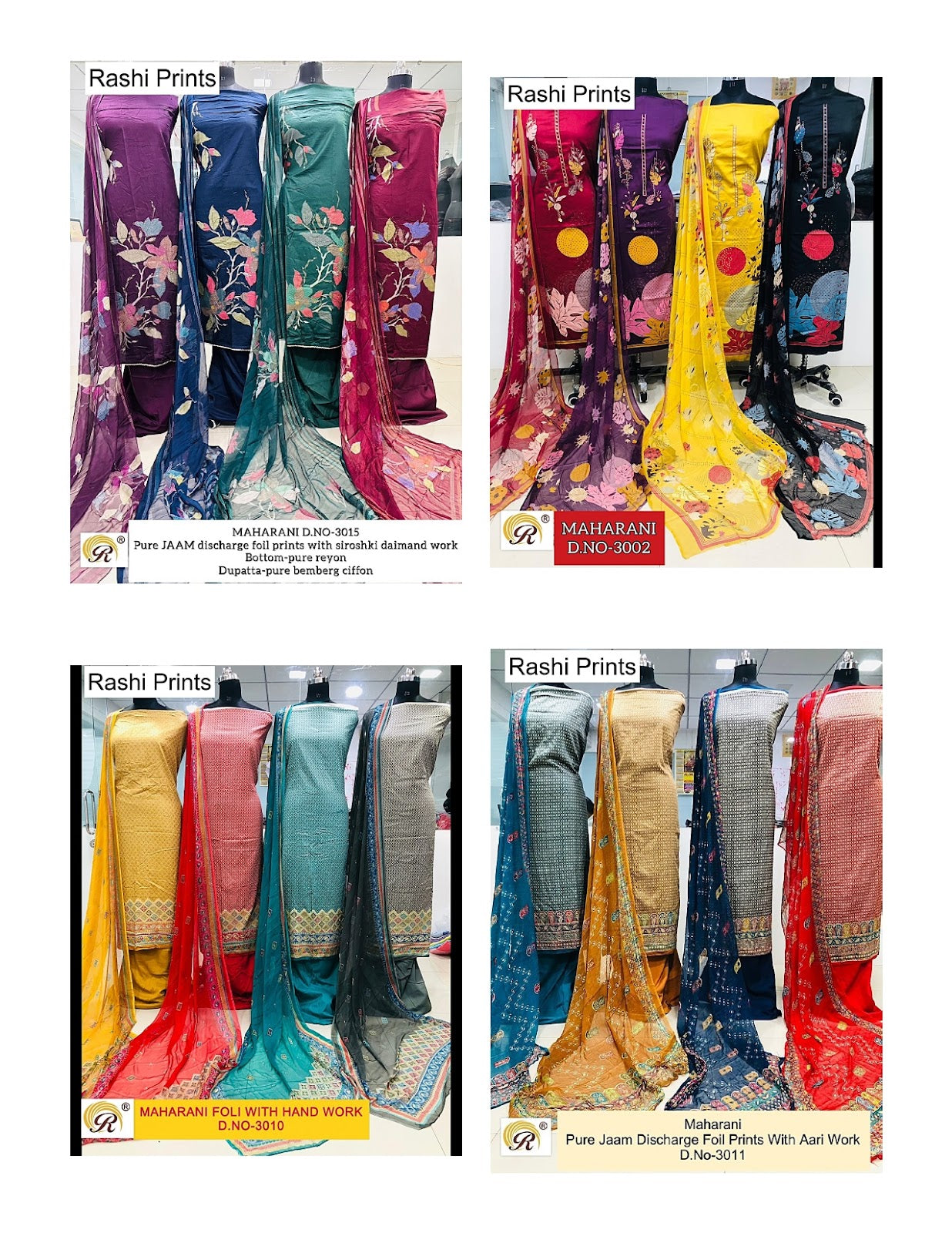 Maharani Rashi Prints Pure Jaam Salwar Suits Supplier