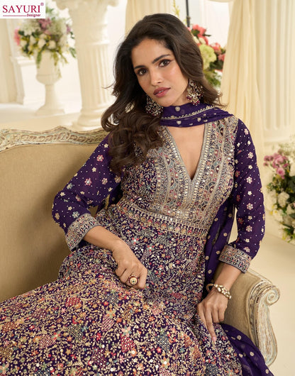 Maharani Sayuri Georgette Gown Dupatta Set Exporter Gujarat