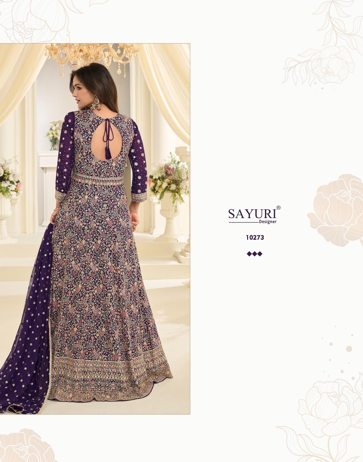 Maharani Sayuri Georgette Gown Dupatta Set Exporter Gujarat