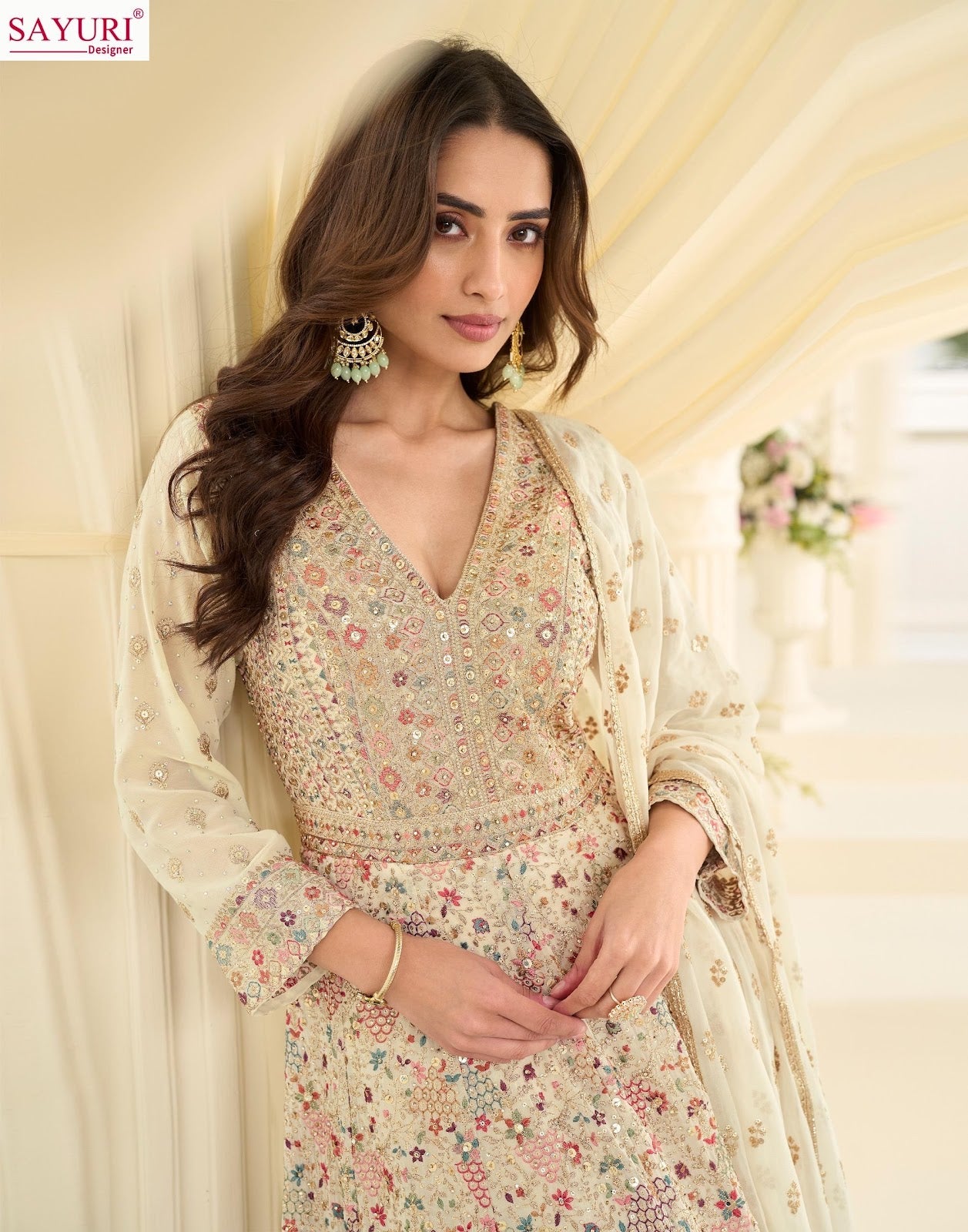 Maharani Sayuri Georgette Gown Dupatta Set Exporter Gujarat