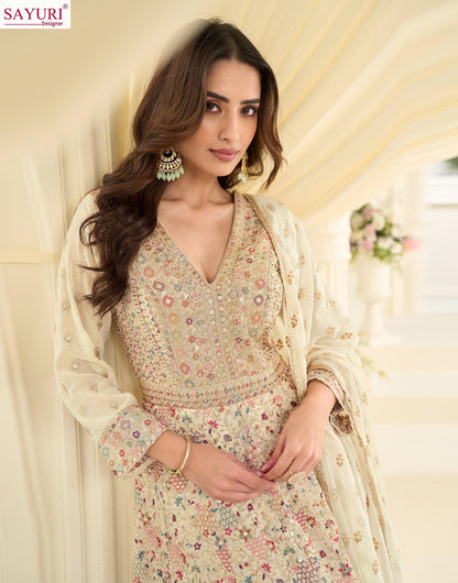 Maharani Sayuri Georgette Gown Dupatta Set Exporter Gujarat