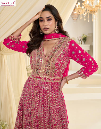 Maharani Sayuri Georgette Gown Dupatta Set Exporter Gujarat
