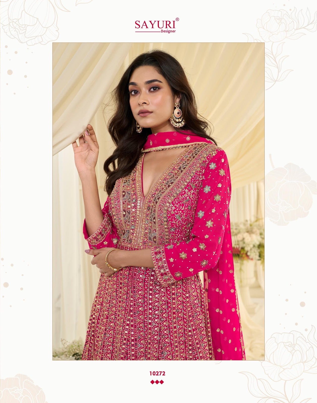 Maharani Sayuri Georgette Gown Dupatta Set Exporter Gujarat