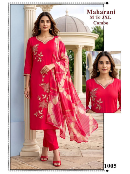 Maharani Vkh Roman Silk Readymade Pant Style Suits Wholesale